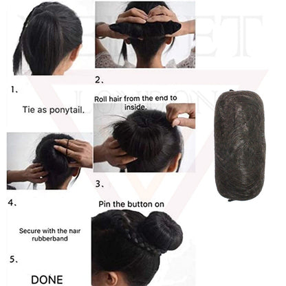 Hair Padding Chignon Volume Boost Invisible Pad Bun Bump Up Puff Insert Black