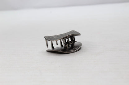 2x Metalic Lining Hair Claw Half Moon Shape Metal Hair Clips Jaw Clamp Grips