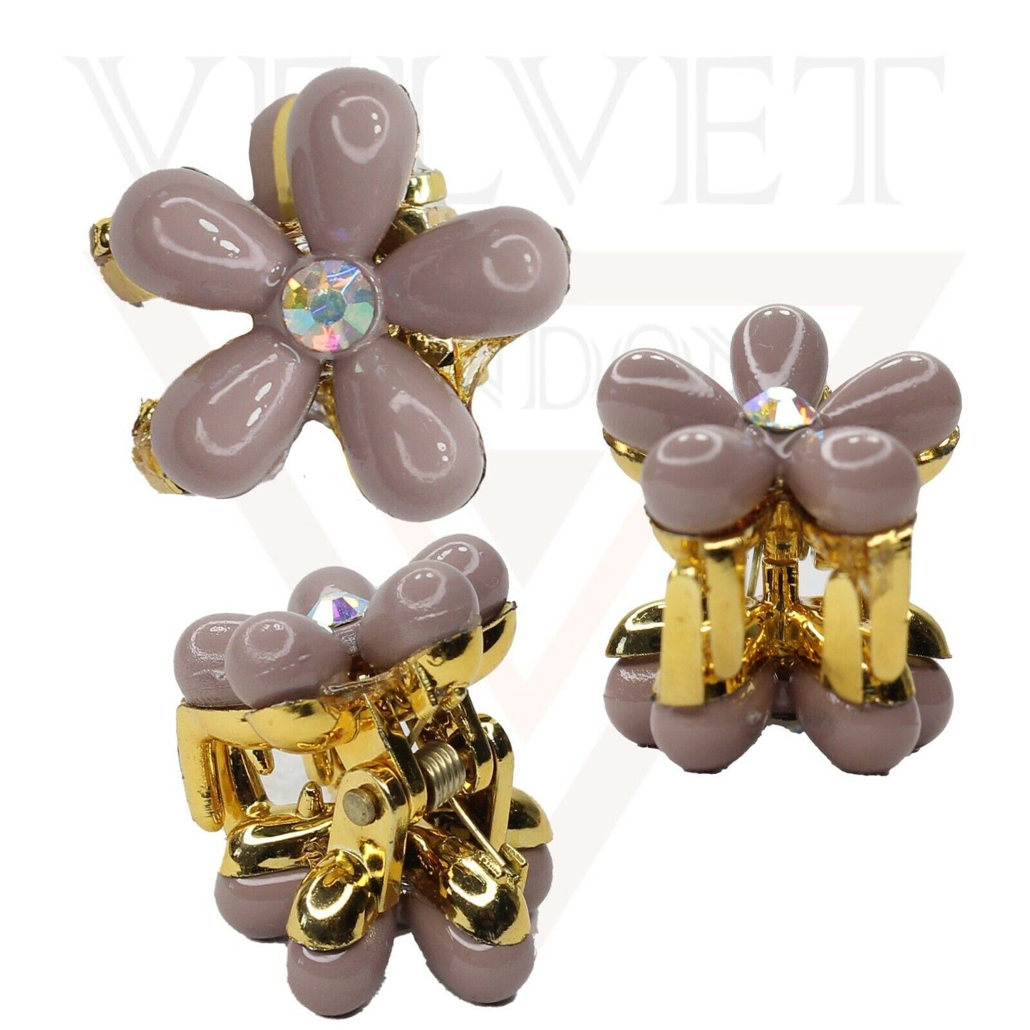 Hair Claw Drop Pearl Flower Non-Slip Mini Claw Hair jaw Clip Barrettes Hair Pins