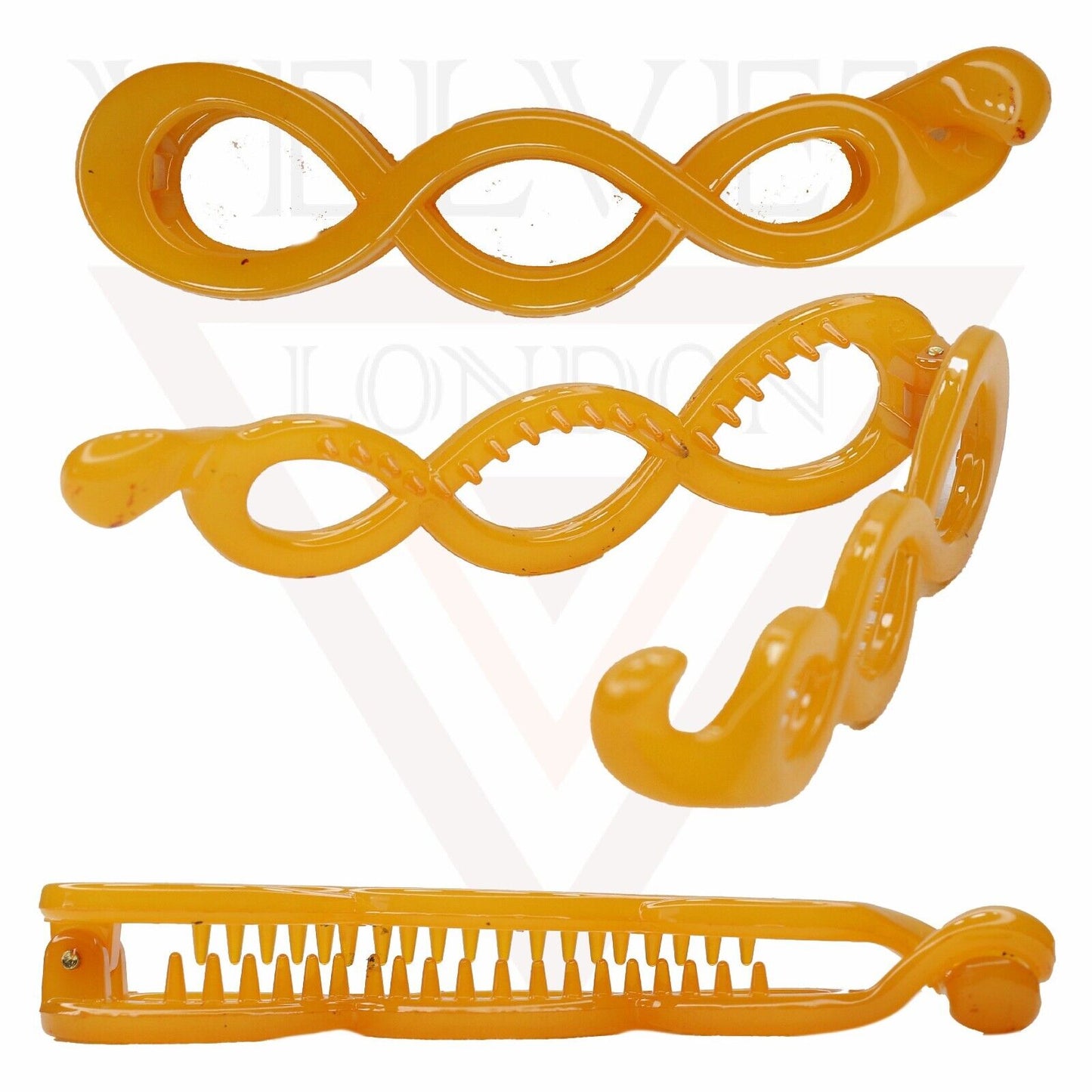 Banana Clips Hair Clamp Pins Fish Tail Ponytail Holder Twist Infinity Hair Clips