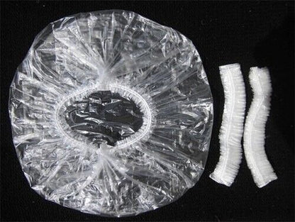 Disposable Shower Caps Bath Caps Large Thick Clear Waterproof Hair Solon 50Pcs