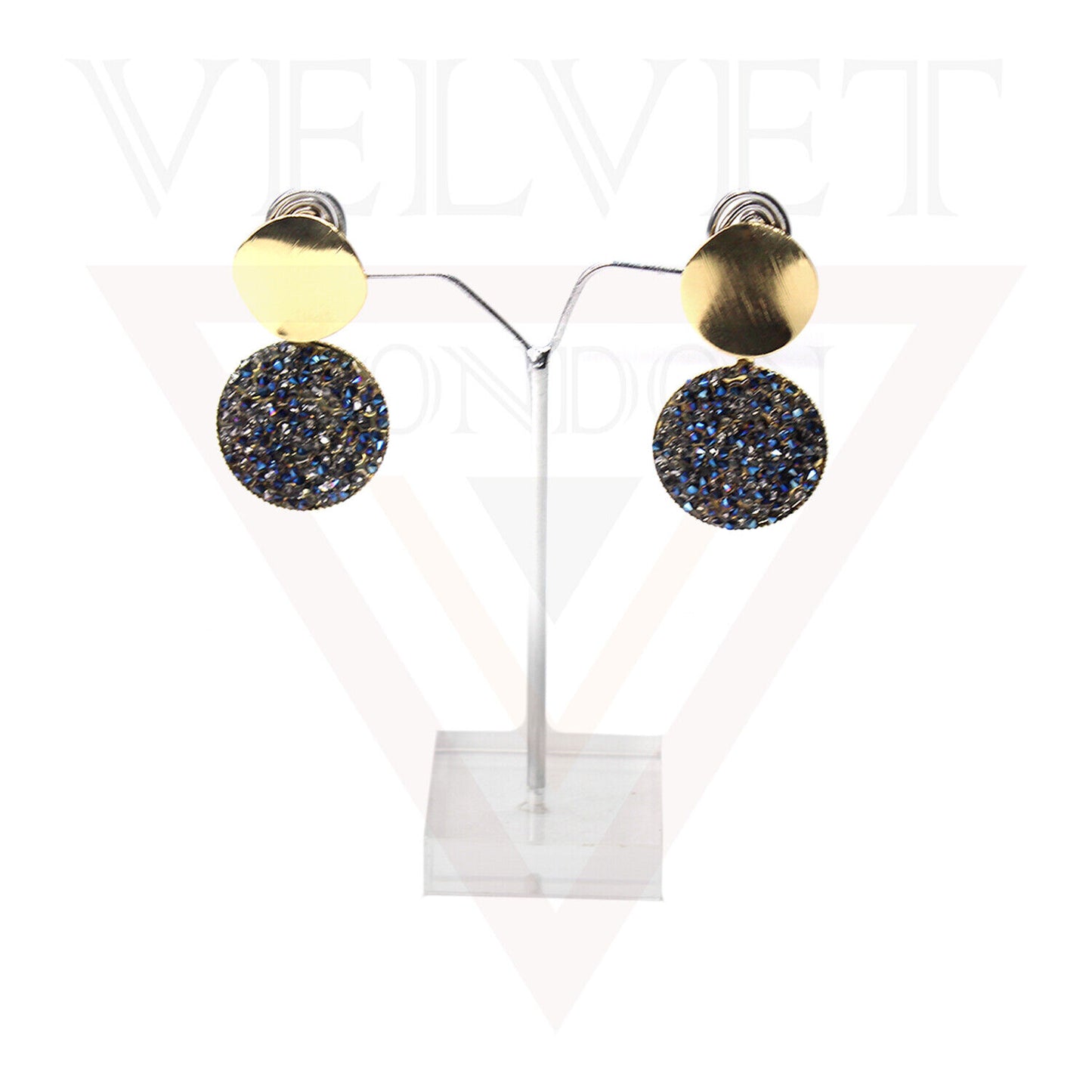 Crystal Long Earring Diamond Glitter Drop Dangle Stud Round Earrings Jewellery