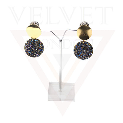 Crystal Long Earring Diamond Glitter Drop Dangle Stud Round Earrings Jewellery