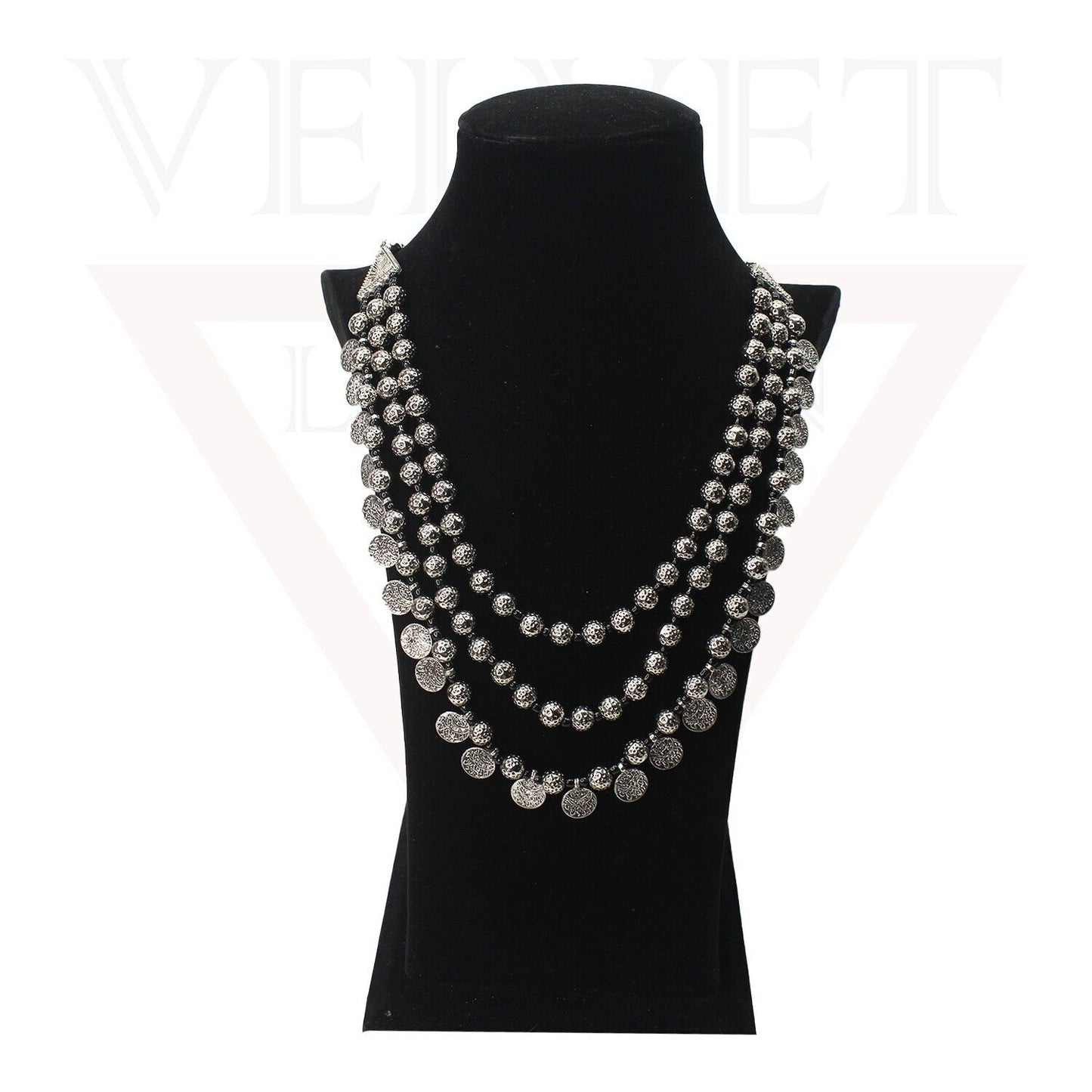 Multi Layer Necklace Beads Antique Oxidized Traditional Boho Choker Jewellery