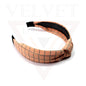 Chex Print Hair Hoop Fabric Hair Band Knot Headband Womens Hair Accessories