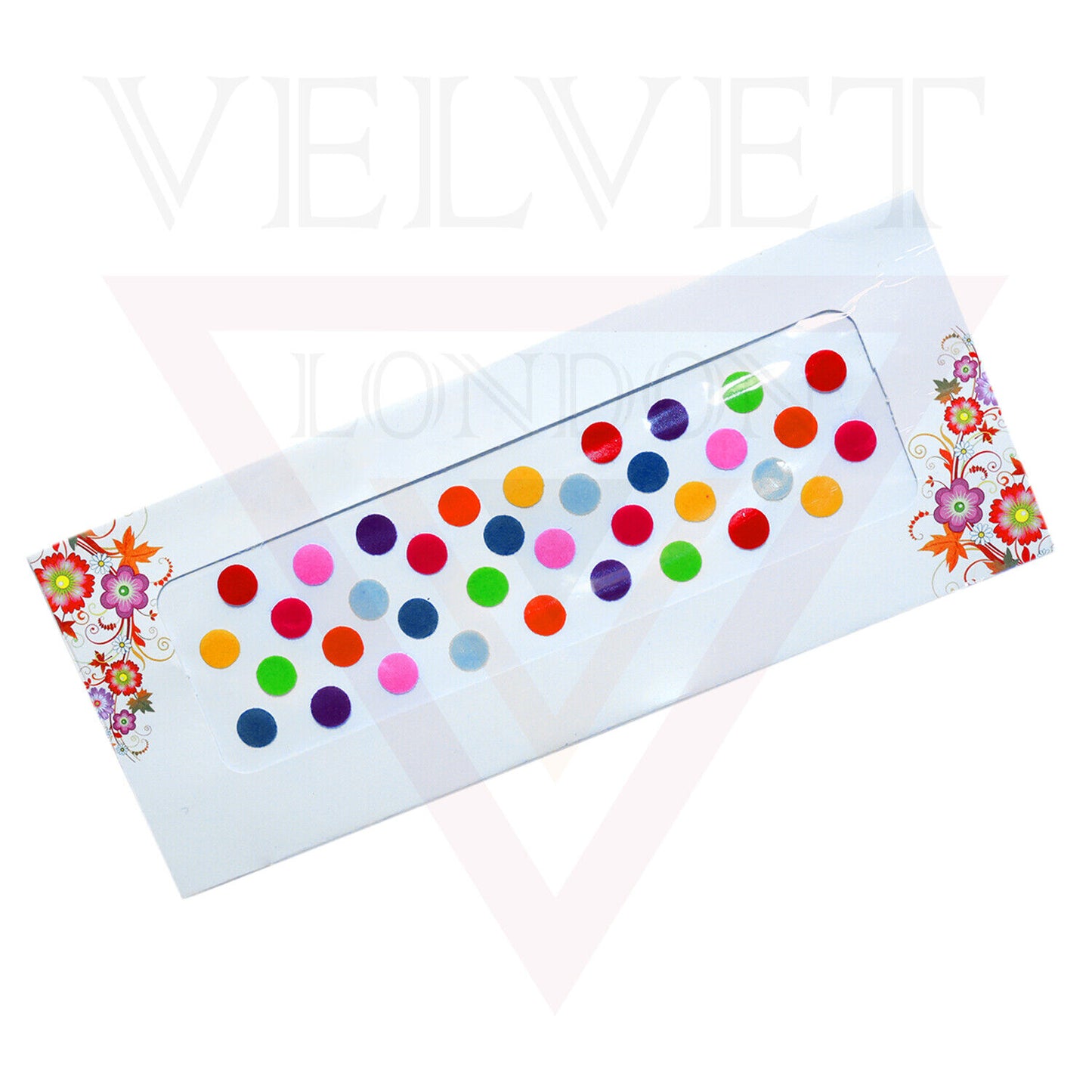 Multi-Colour Plain Round Bindi Indian ForeHead Sticker Tikka Chandla Wedding 