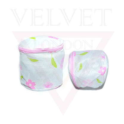 Bra Wash Bag Mesh Wash Laundry Bags Cylindrical Zips Washing Machine, Travel Bag