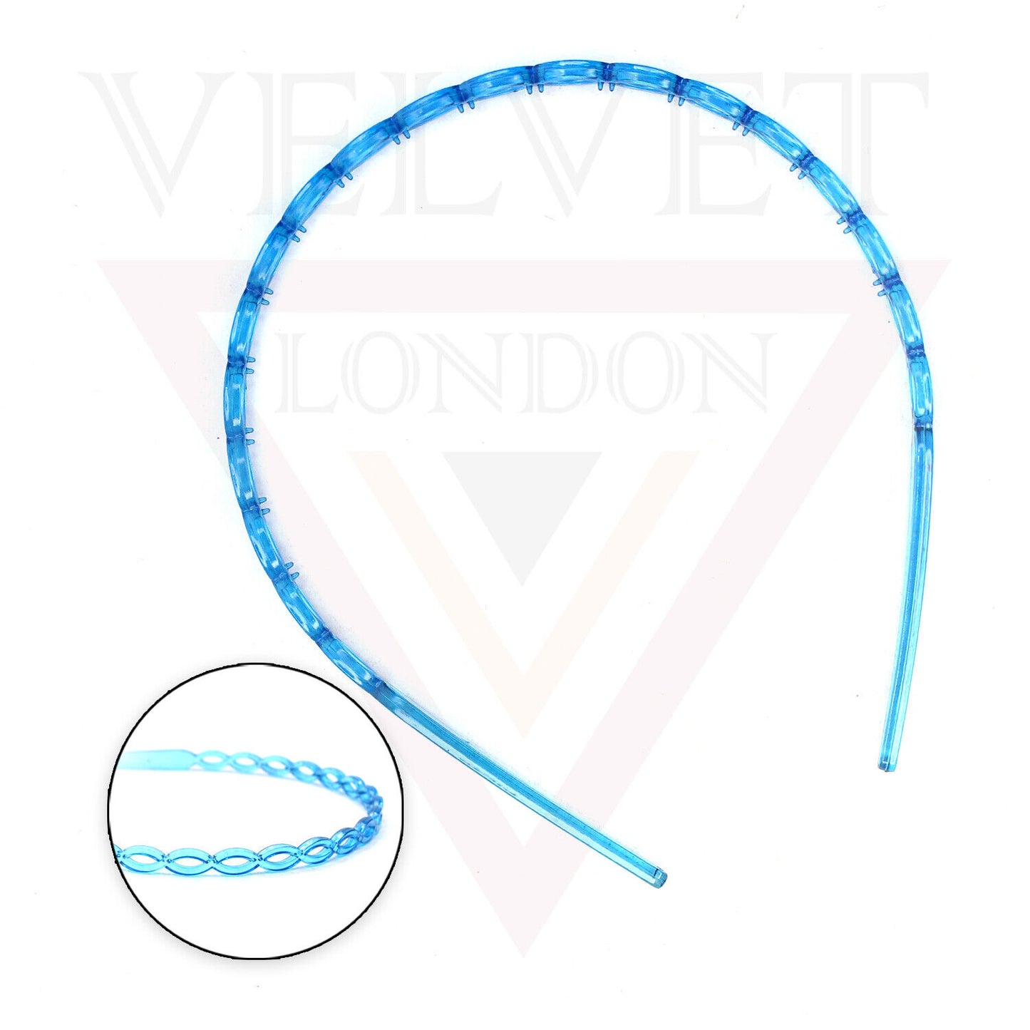 Infinity Hair Band Clear Hair Hoop With Teeth Comb Solid Headband Headwears