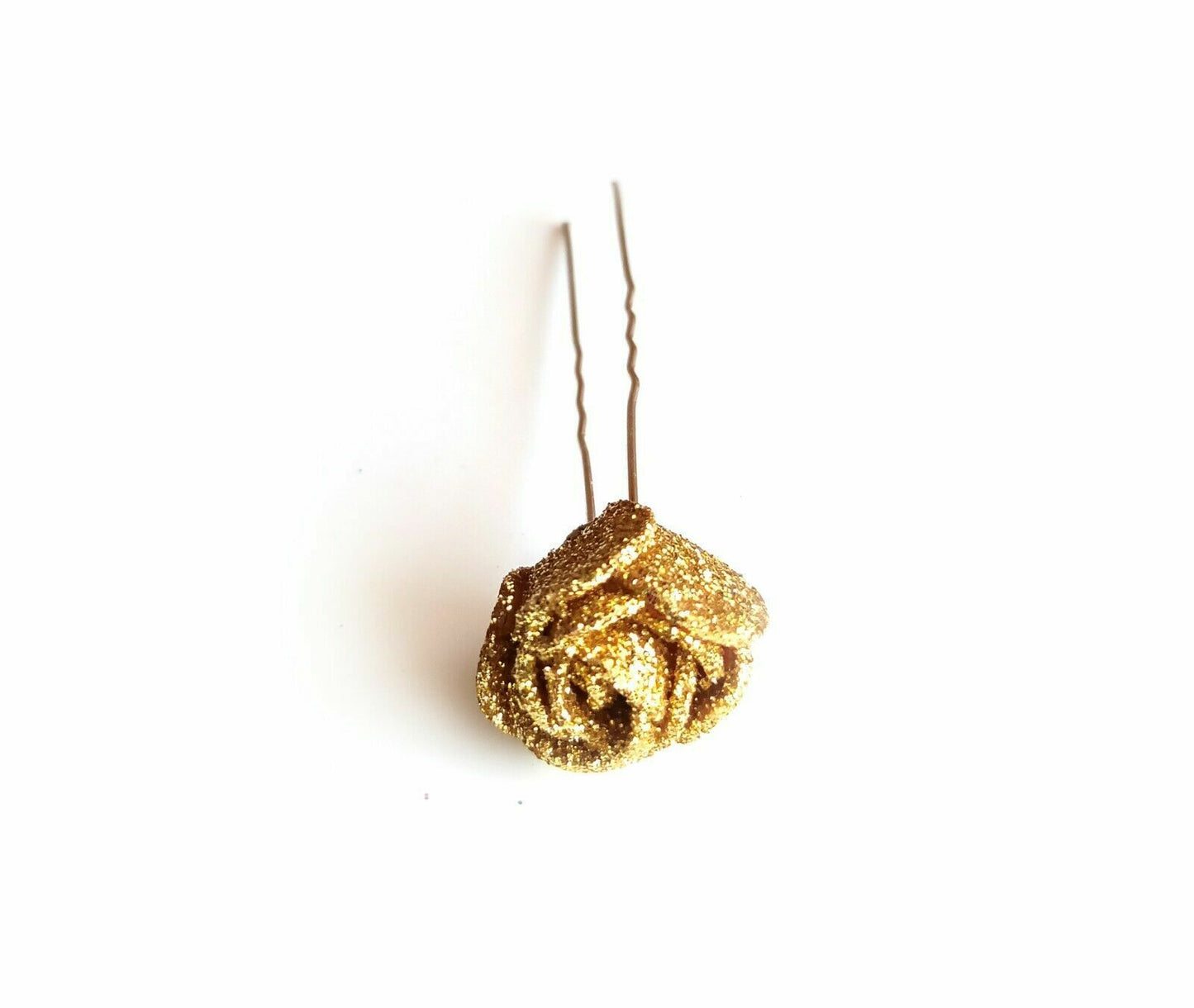 12x Bridal Hair Pins Rose U Pins Flower Hair Clips Brooch Wedding Bridesmaid