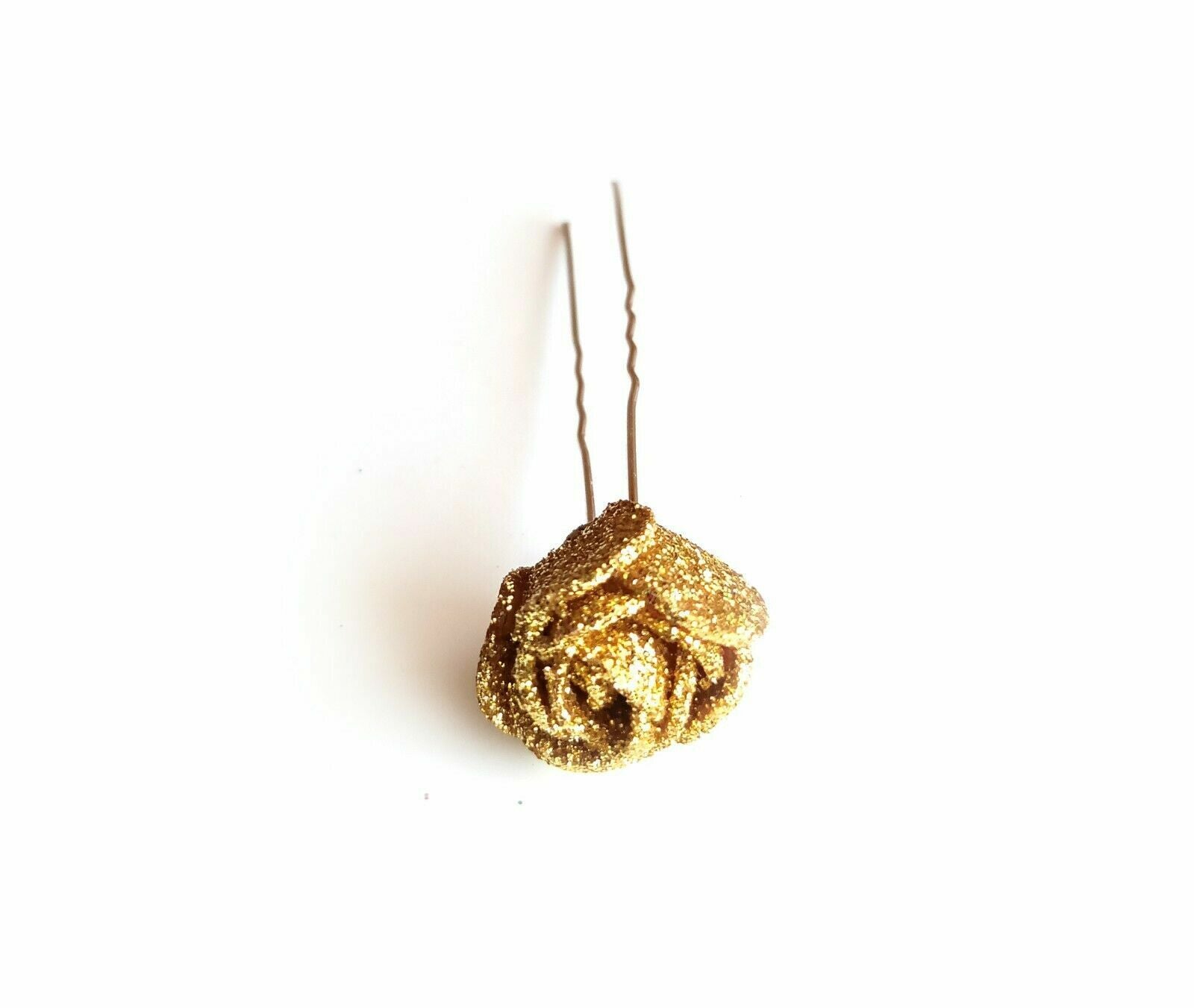 12x Bridal Hair Pins Rose U Pins Flower Hair Clips Brooch Wedding Bridesmaid