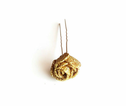 12x Bridal Hair Pins Rose U Pins Flower Hair Clips Brooch Wedding Bridesmaid