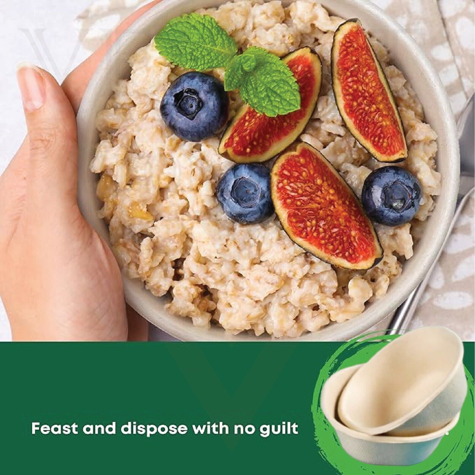 Disposable Bagasse Bowls Soup Salad Dessert Bowl Sturdy Paper Bowls for Hot Food