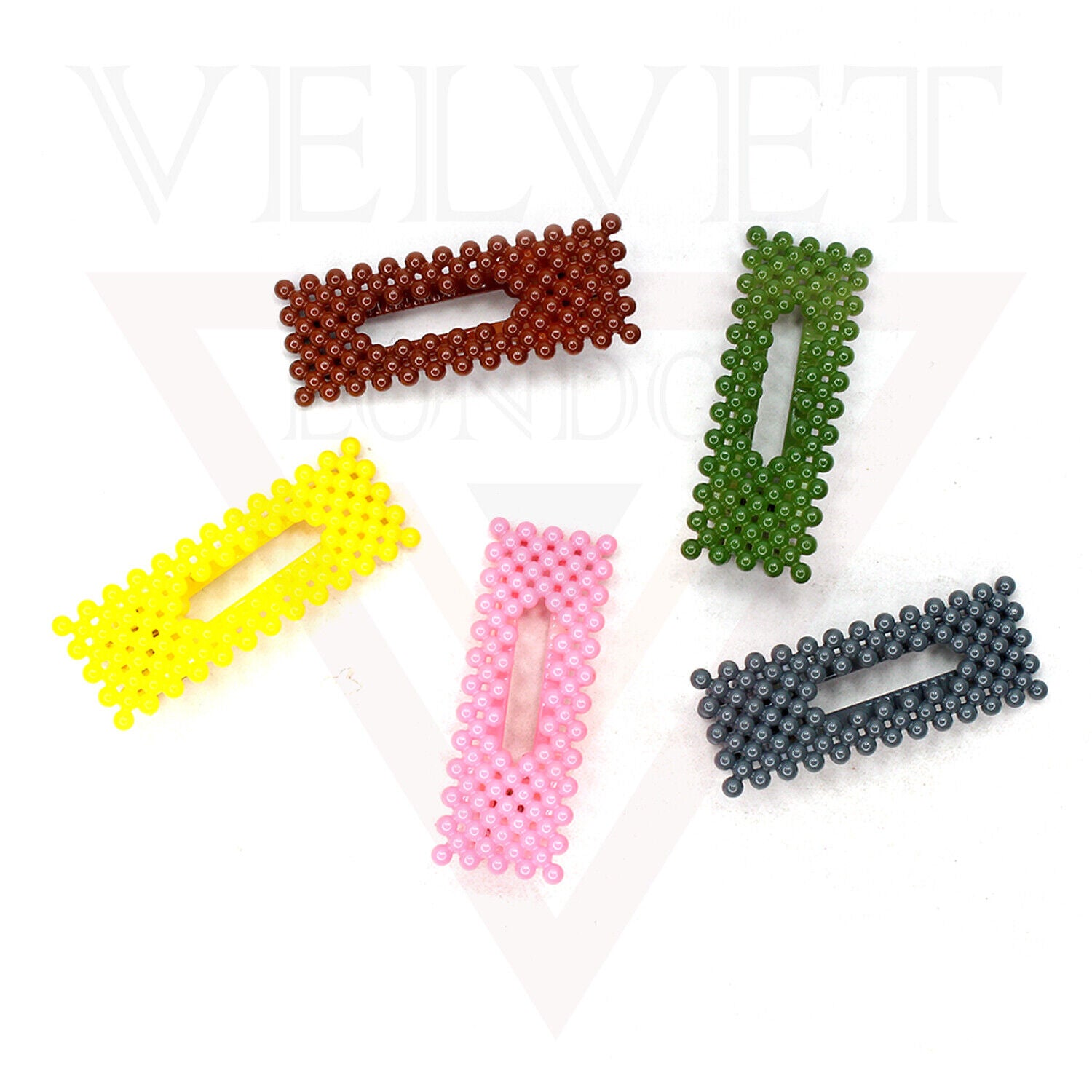 Pearl Hair Clips Plastic Rectangle Shape Hairpins Hair Barrettes Party Wedding