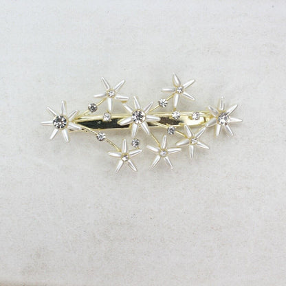 Pearl Hair Clips Pins Golden Hairpins Metal Diamond Hairdressing Crocodile Grips