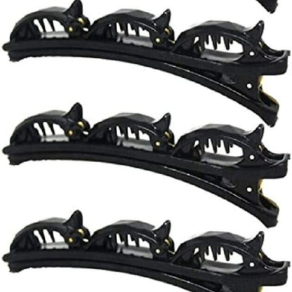 4Pcs Double Bangs Hairstyle Hair Twist Clip Black Hairpin Hairstyles Accessories