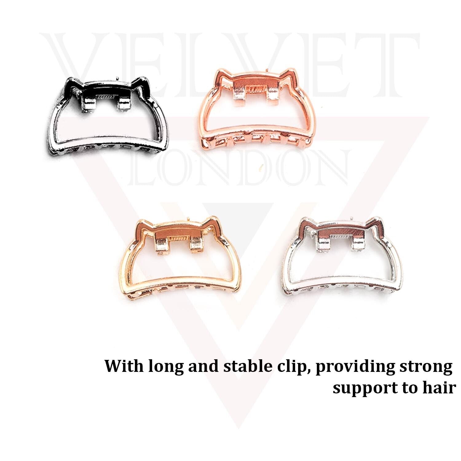 2pc Small Hair Claw Metal Mini Hair Jaw Clips Hair Clamp Barratte Butterfly Baby