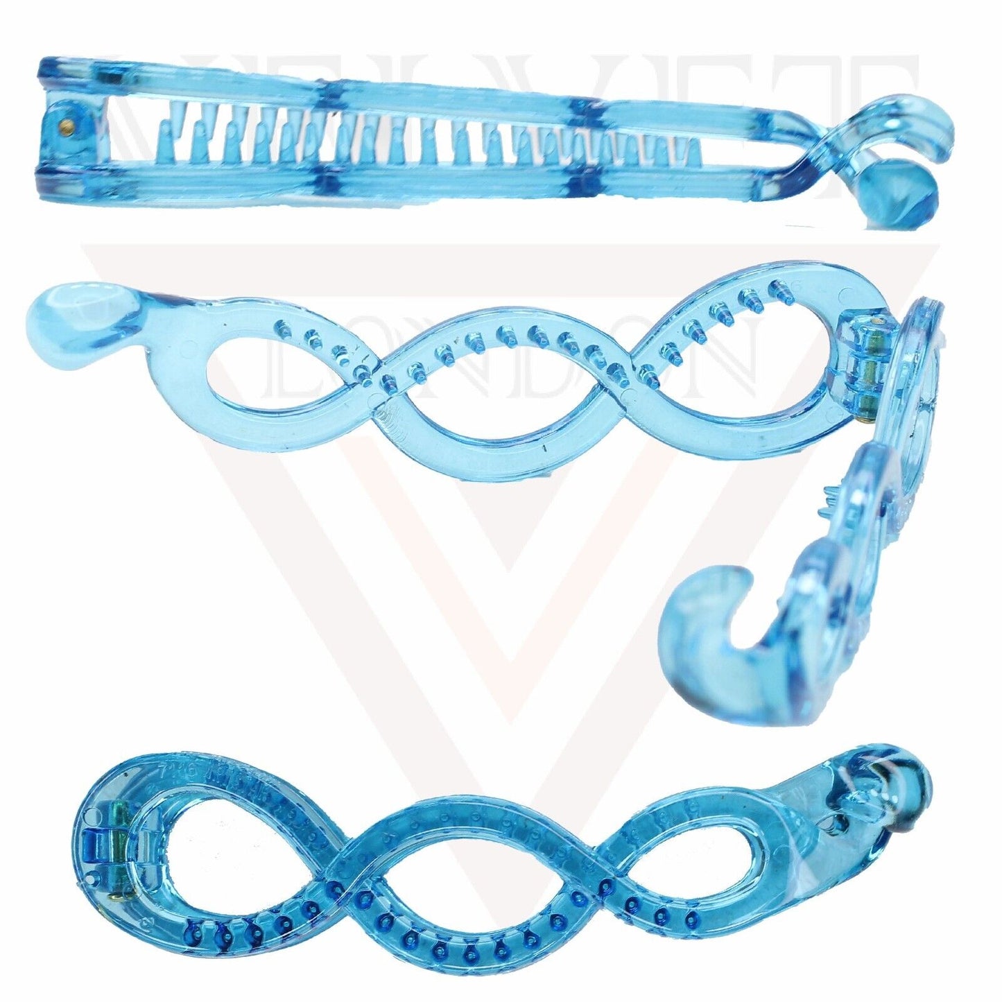 Banana Clip Hair Clamp Clear Infinity Hair Pins Ponytail Holder Twist Hair Clips