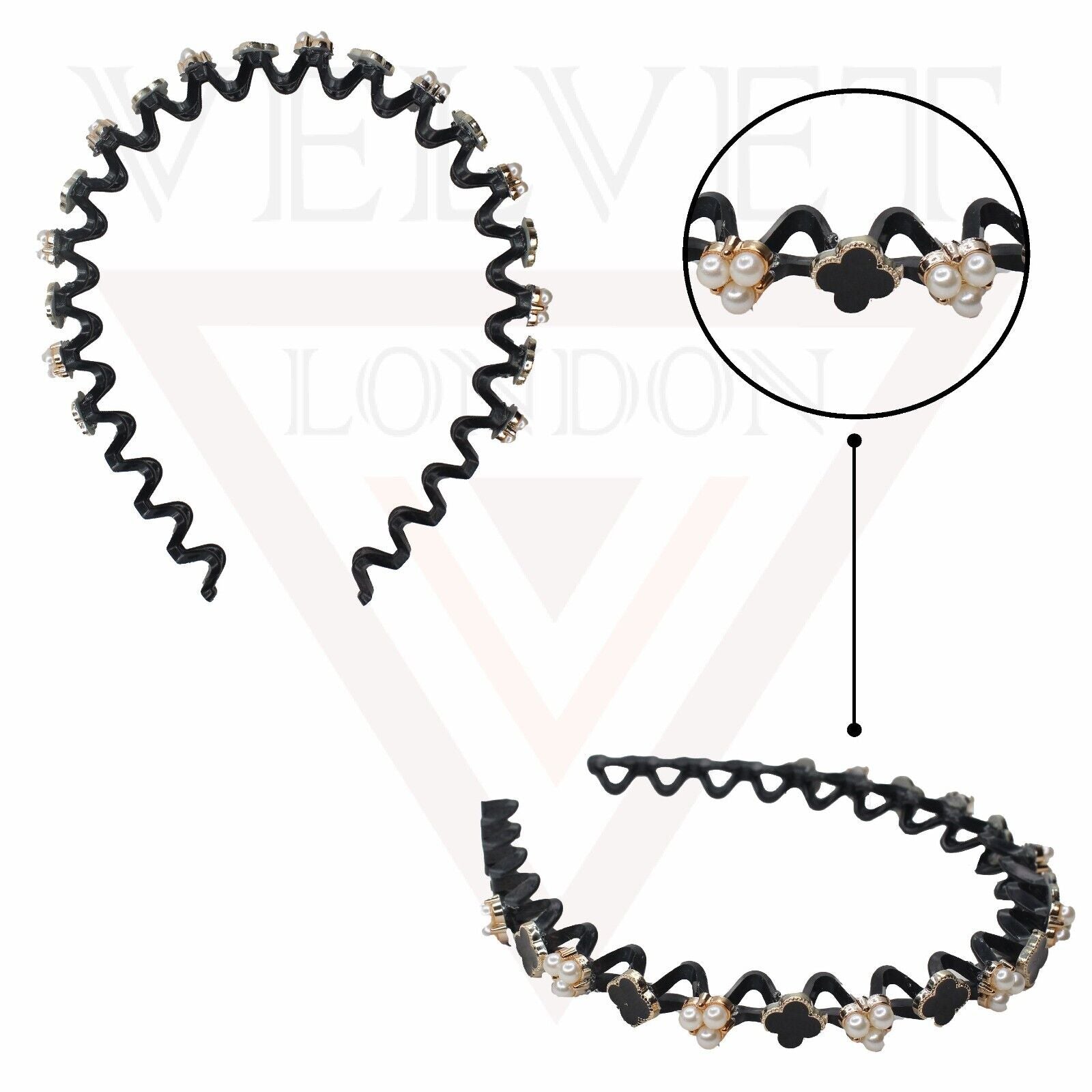Non-slip Hair Band Flower Pearl Headwear Headband Diamond Hair Hoop New
