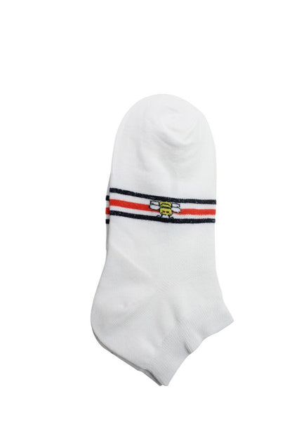 3 Line Crew Socks Novelty Cotton Butterfly Print Socks For Women and Girls