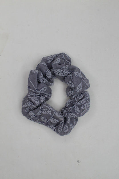 Embroidered Scrunchies Elastic Pony Tie Hair Beaded Bobble Bands Headwear