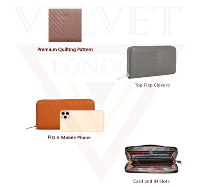 Fashion Leather Purse Handbags Coinpouch Zipper Wallet Girl Luxury Clutch Bag