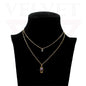 Trendy Golden Multi Layer Chain Necklace Oxidised Evil Eye Pendant Beachwear