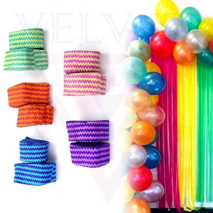10xCrepe Paper Streamer Lining Design Ribbon Party Decoration Birthday Festival 