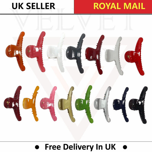 3x Hair Claw Tiny Assorted Colour Non-Slip Small Hair Clips Crab Clamp Grips