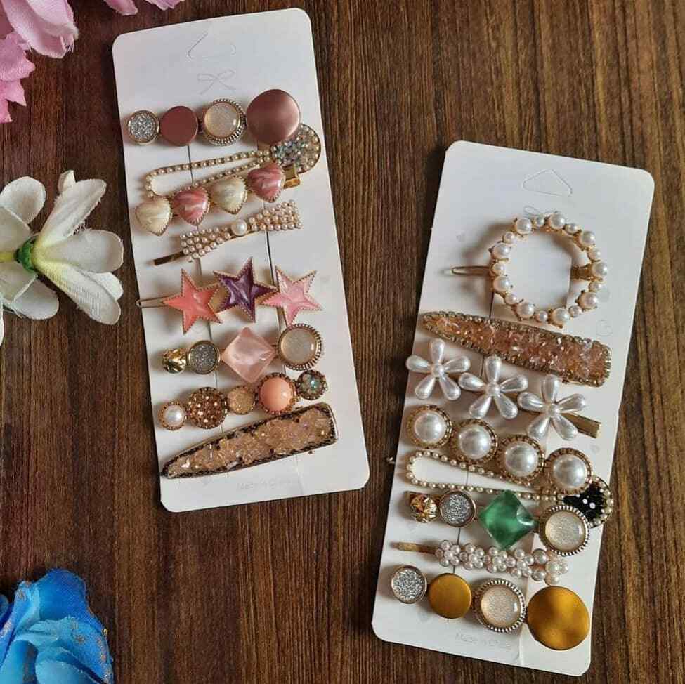 Pearls Hair Clips Rhinestone Diamonds Hair Pins korean Clip Headwear Styling