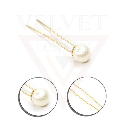 10pcs White Pearl U Pins Hair Styling Brooch Bridesmaid Wedding Bun Decoration