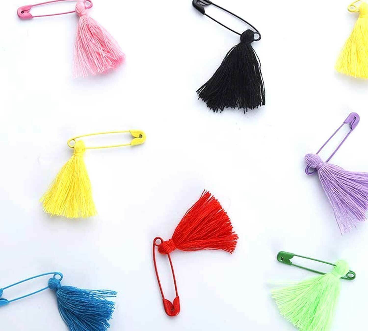 100x Multicolour Safety Pins Craft Sewing Nickel Metal Plated Safety Pin 5.5 CM