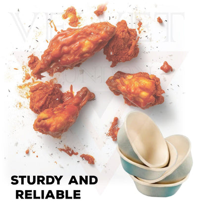 Paper Bowls Biodegradable Sugarcane Bagasse Party Bowls for Salad, Soup, Snacks