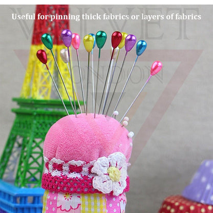 40x Drop Pearl Pin Hijab Pins Fine Glass Head Tailors Pins Quilting Sewing Craft