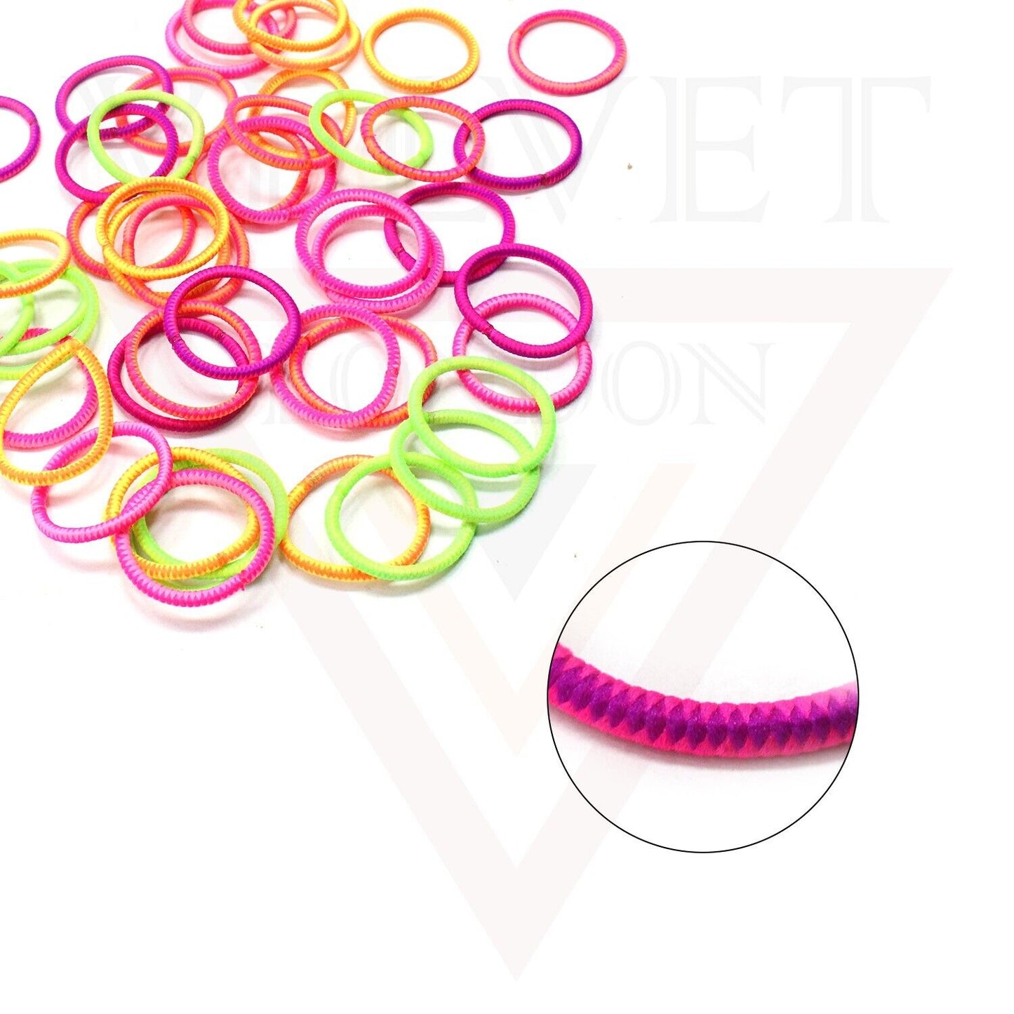 50x Hair Band Elastic Hair Bobbles Hair Ties Ponytail Holders Rope Thin Headband