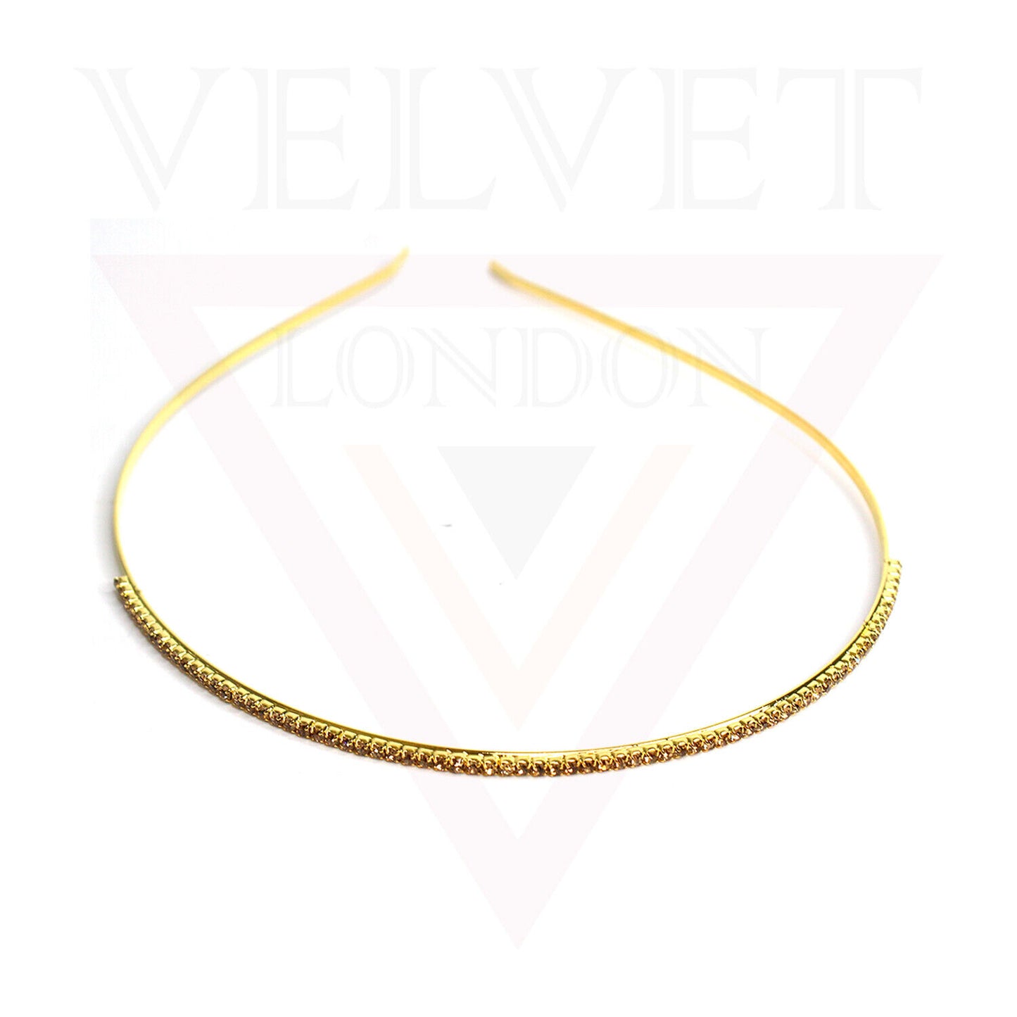 Crystal Headbands Rhinestone Hair Hoop Shiny Metal Hair Band For Wedding Bridal