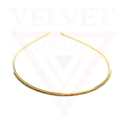Crystal Headbands Rhinestone Hair Hoop Shiny Metal Hair Band For Wedding Bridal
