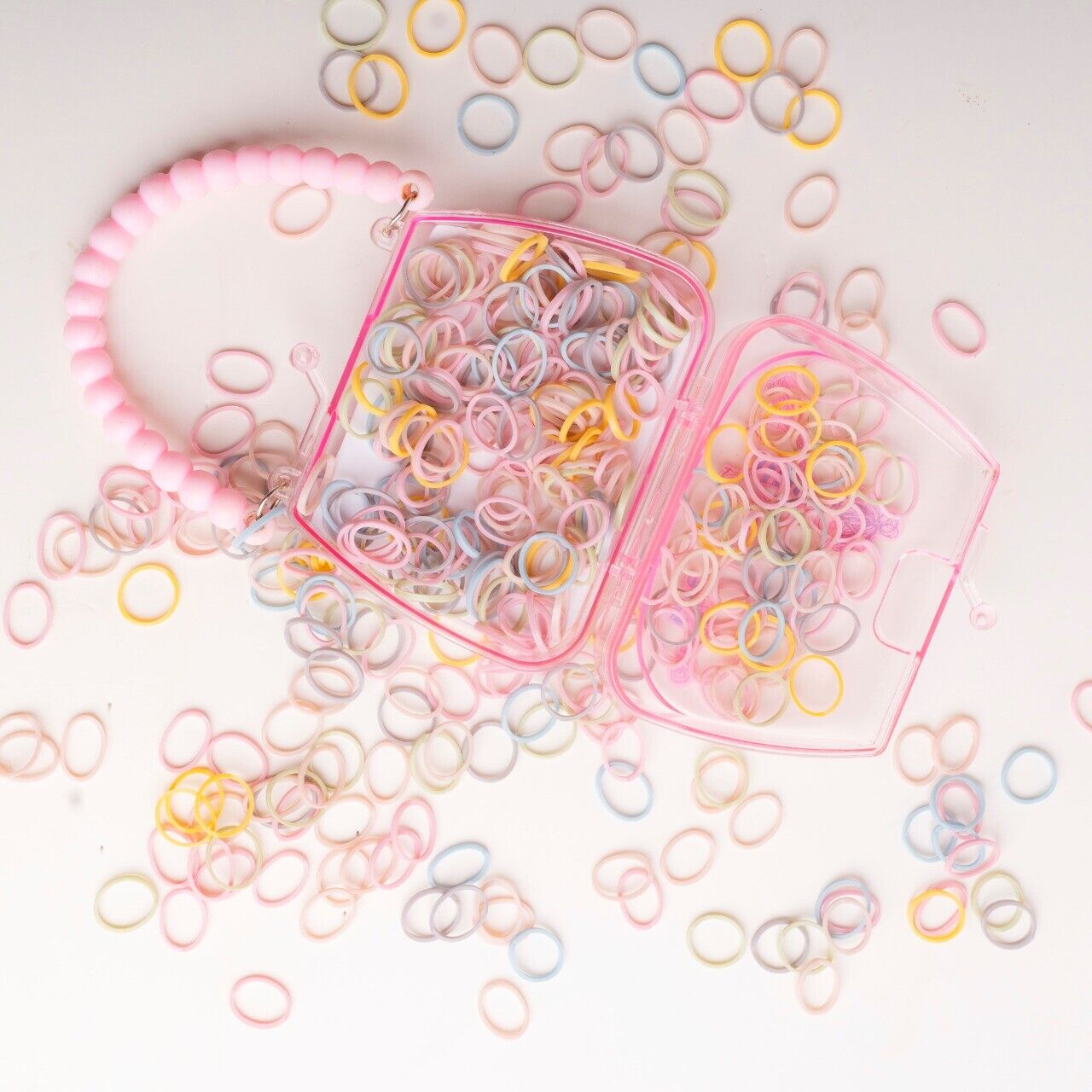 Baby Ponytail Rubber Bands Elastic Colourful Toddles Mini Hair Bands For Girls