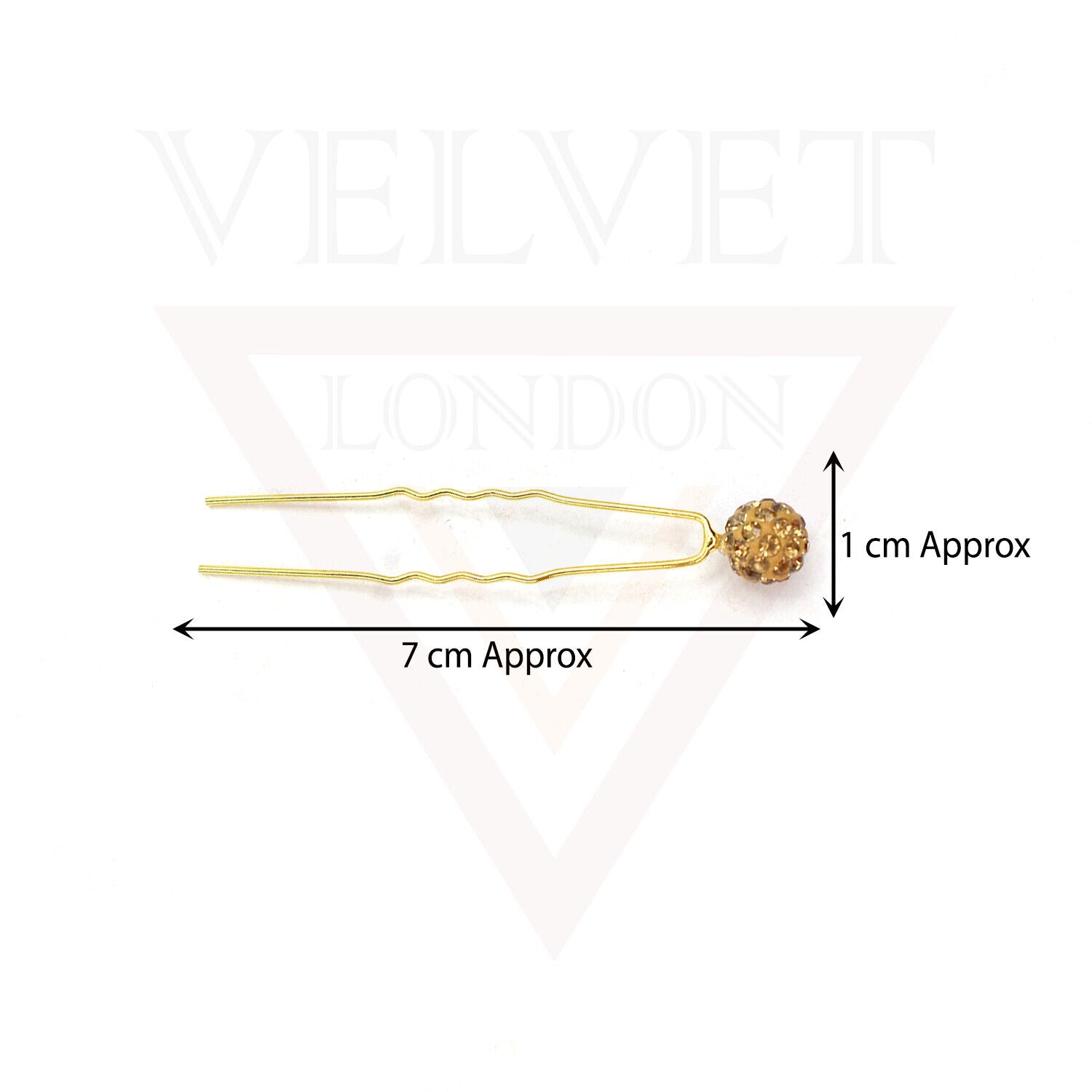 10x Golden Pearl U Pins Wavey Diamond U Pins Hair Clip Brooch Bridesmaid Wedding