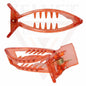 Banana Mirchi Hair Clips Transparent Comb Non-slip Ponytail Holder Clamp Grip