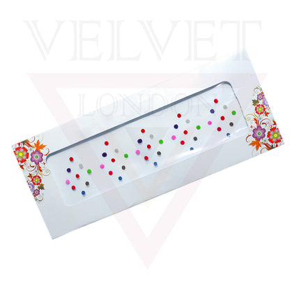 Multi-Colour Plain Round Bindi Indian ForeHead Sticker Tikka Chandla Wedding 