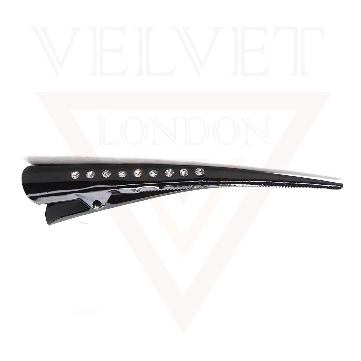 Hair Clip Duckbill Rhinestone Metal Non-slip Teeth Crocodile Hair Clip Barrettes