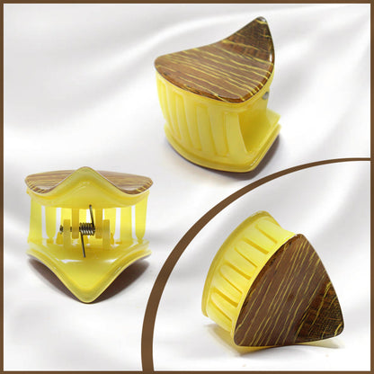 Hair Claw Clips Wooden Effect Clamp Tringle Shape Hairpin Butterfly Barrette