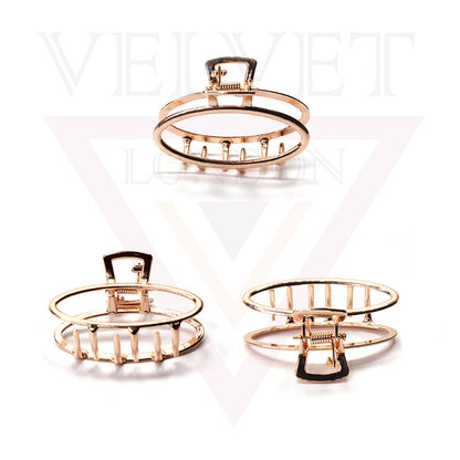 Hair Claw Clips Meta Hair Clamp Oval Shape Non-Slip Barrette Hair Accessories