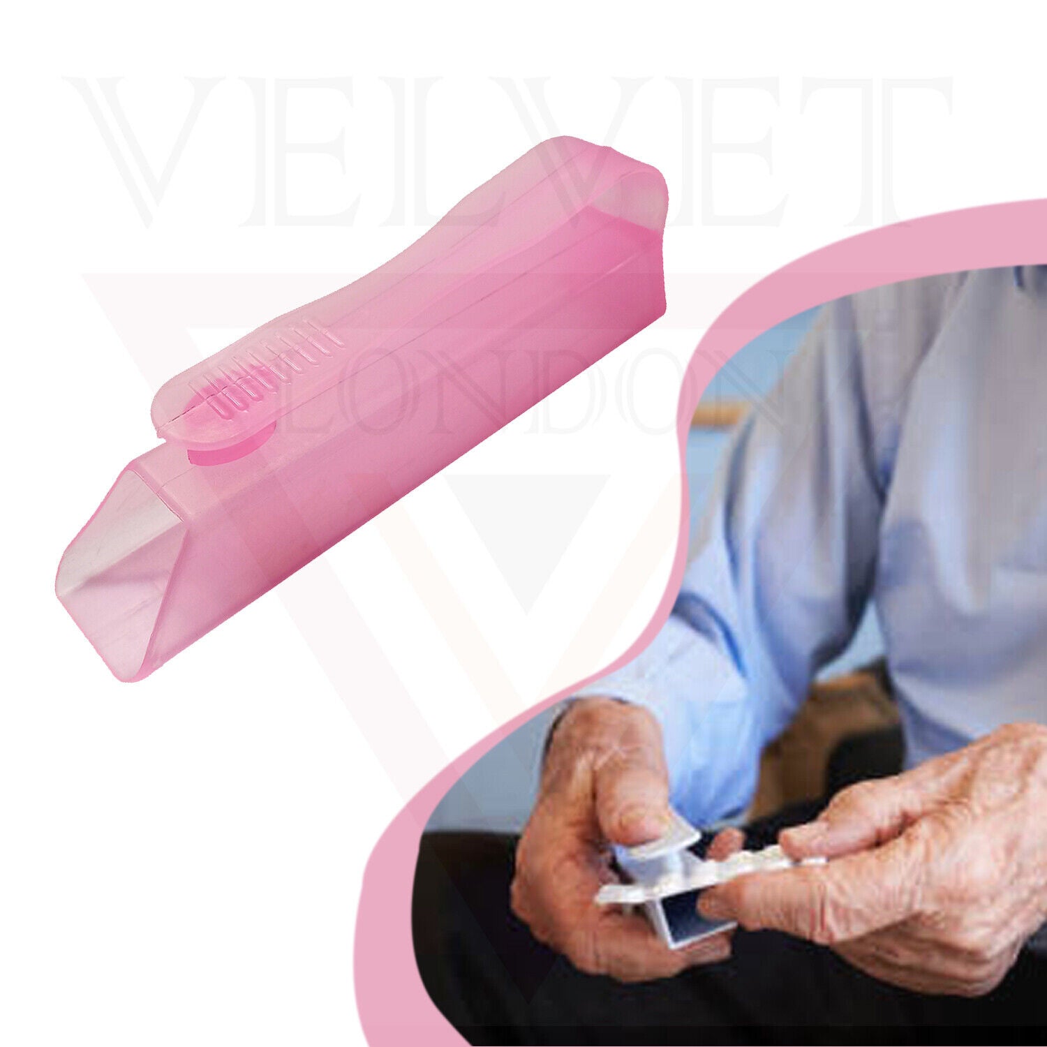 Pink Pill Popper Blister Pack Pill Puncher Tablet Remover Popper Medicine Tool 