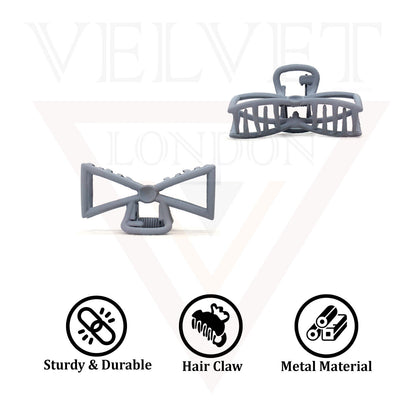 Hair Claw Clips Hair Clamp Frosted Claw Metal Bow Non-slip Barrette Matte Jaw