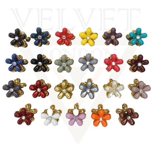 Hair Claw Drop Pearl Flower Non-Slip Mini Claw Hair jaw Clip Barrettes Hair Pins