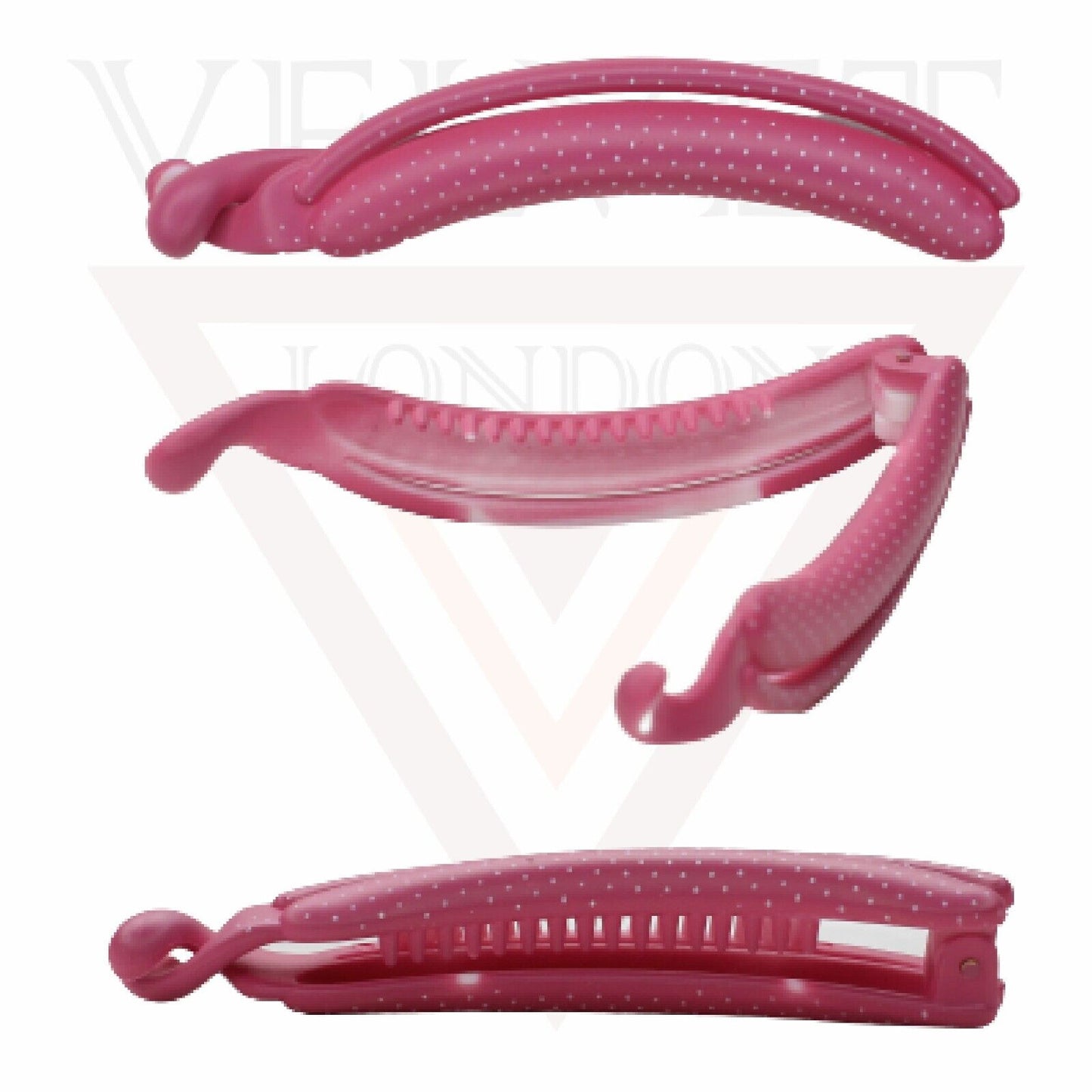 Banana Clips Hair Clamp Matte Dotted Twist Hair Clips Pins Comb Ponytail Holder