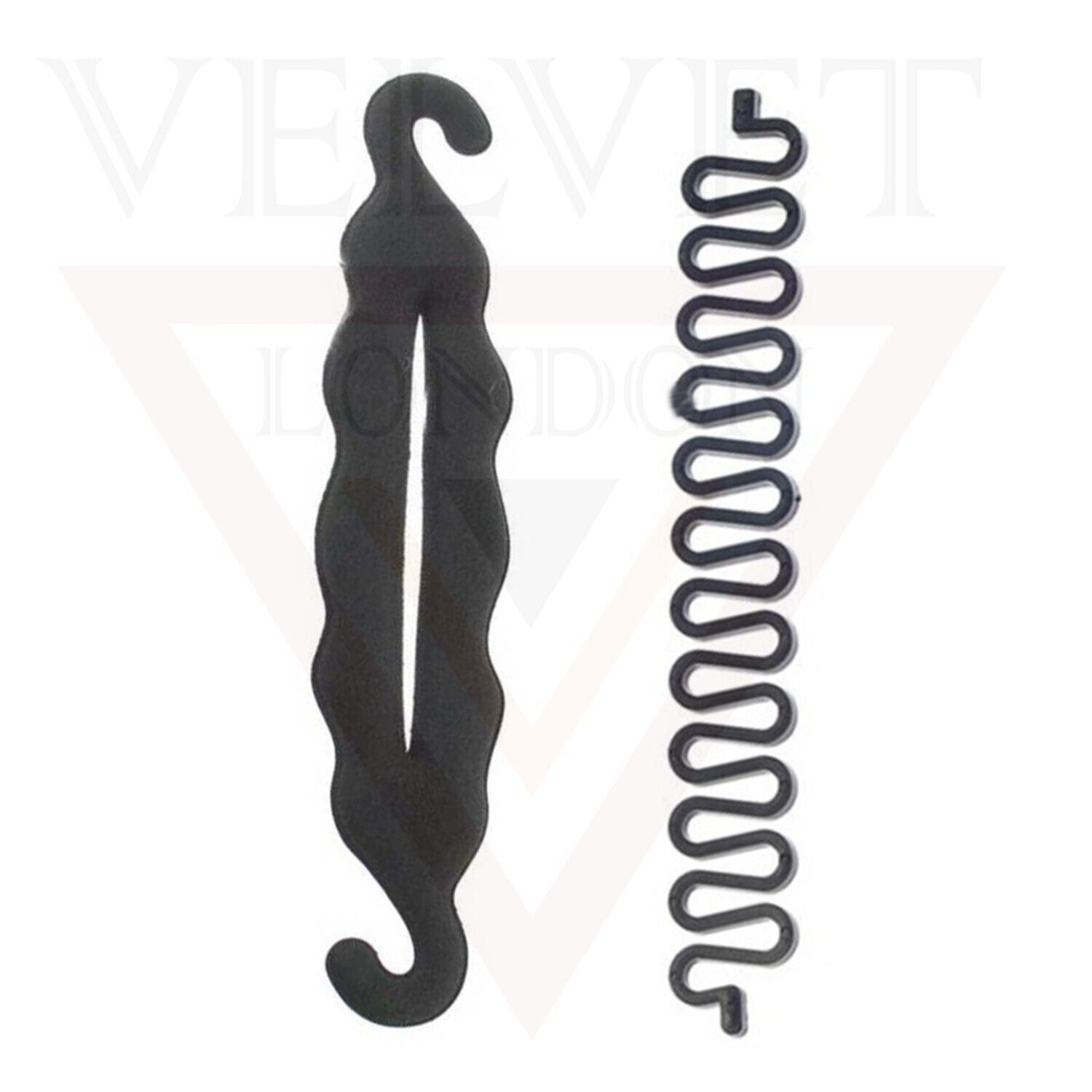 2Pc Black Magic French Hair Styling Twist Braiding Maker & Hair Bun Maker Hook