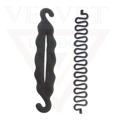 2Pc Black Magic French Hair Styling Twist Braiding Maker & Hair Bun Maker Hook