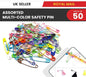 50pcs Assorted Frosted Metal Plated Safety Pins Craft Sewing Nickel Matte Pins 
